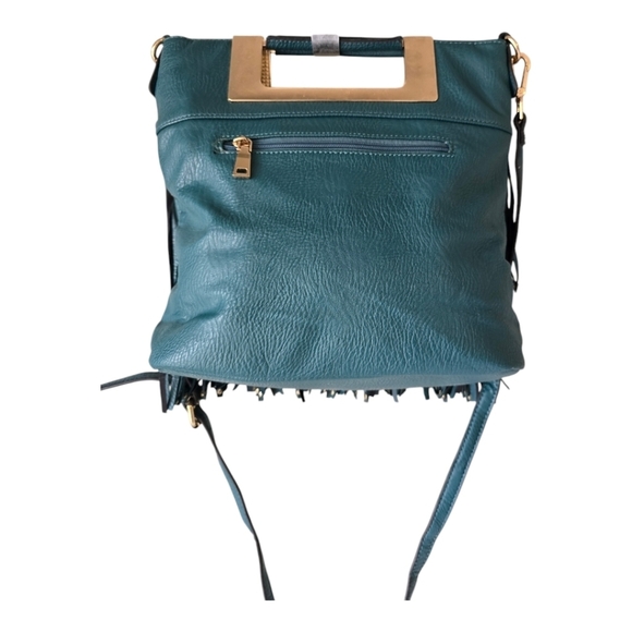 Le Miel Fringe Crossbody Bag Blue Women Cluch Detachable Strap Western Y2k New - Picture 3 of 16
